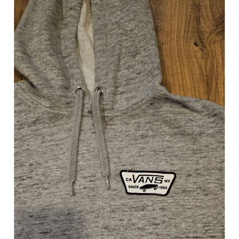 Vans Off The Wall Mens‎ Gray Pullover Short Sleeve Hoodie - Size Small
